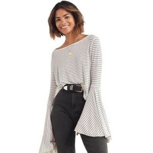 Stripped Bell Sleeves Long Sleeve